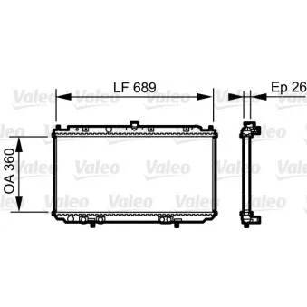 Radiateur, refroidissement du moteur VALEO 735061