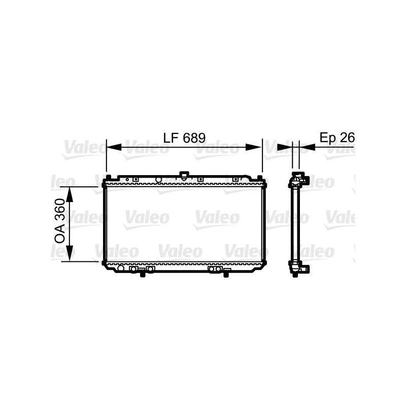 Radiateur, refroidissement du moteur VALEO 735061