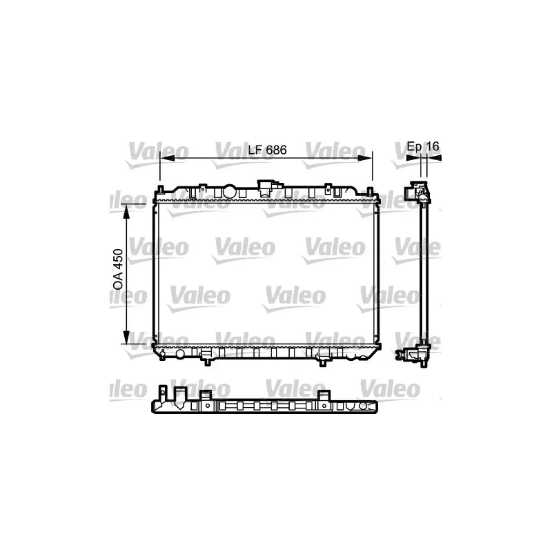 Radiateur, refroidissement du moteur VALEO 735063