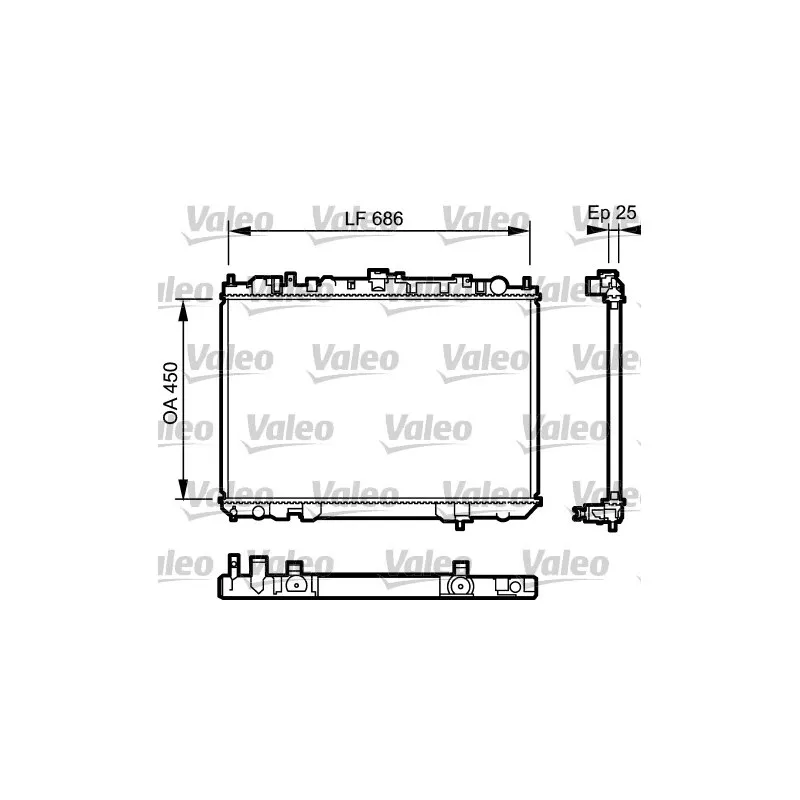 Radiateur, refroidissement du moteur VALEO 735081