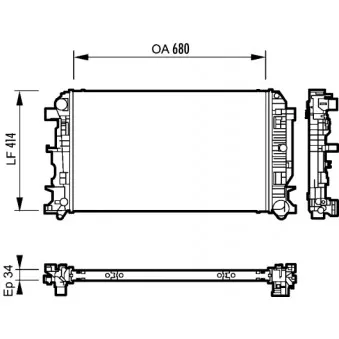Radiateur, refroidissement du moteur VALEO 735088