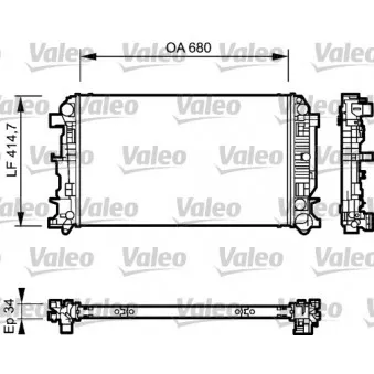 Radiateur, refroidissement du moteur VALEO 735089
