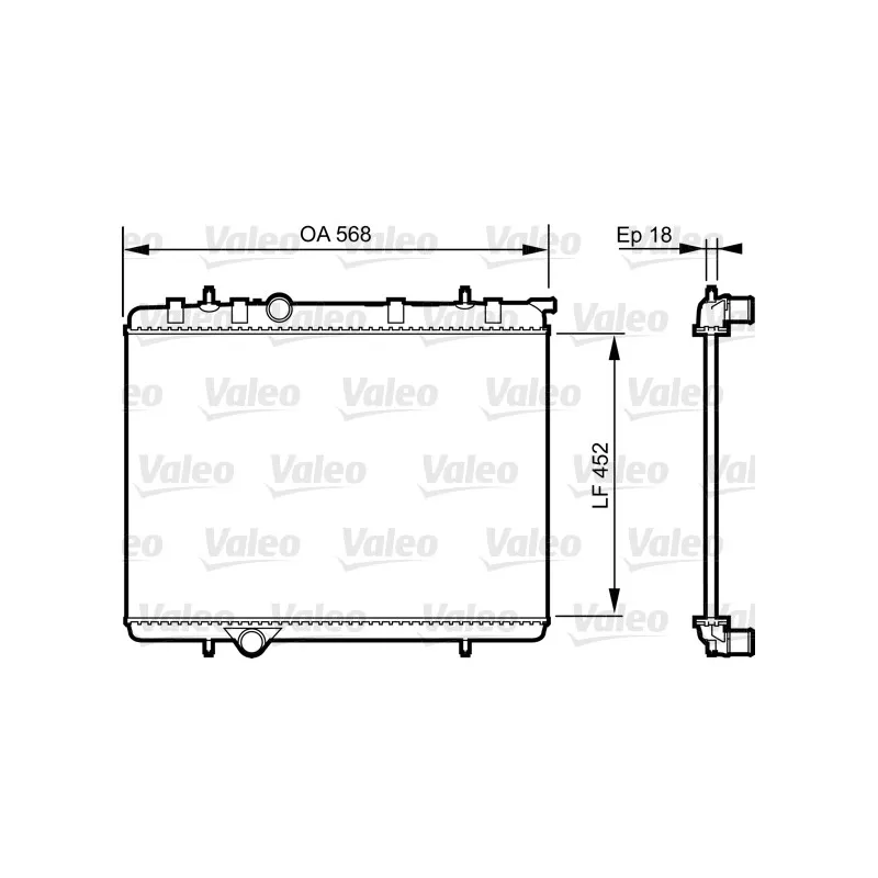 Radiateur, refroidissement du moteur VALEO 735090