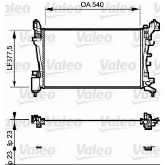 Radiateur, refroidissement du moteur VALEO 735097