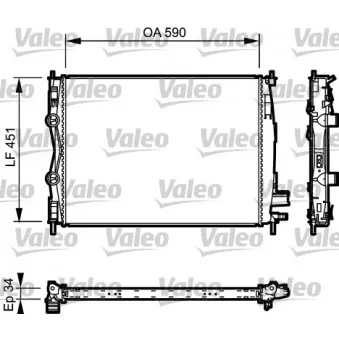 Radiateur, refroidissement du moteur VALEO 735114