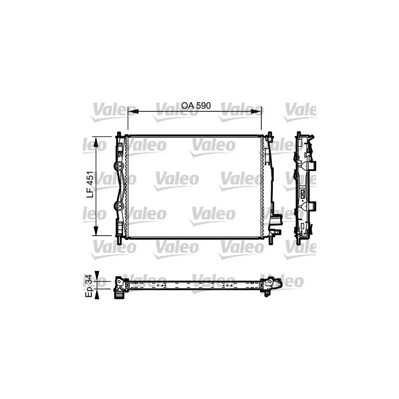 Radiateur, refroidissement du moteur VALEO 735114