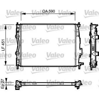 Radiateur, refroidissement du moteur VALEO 735116