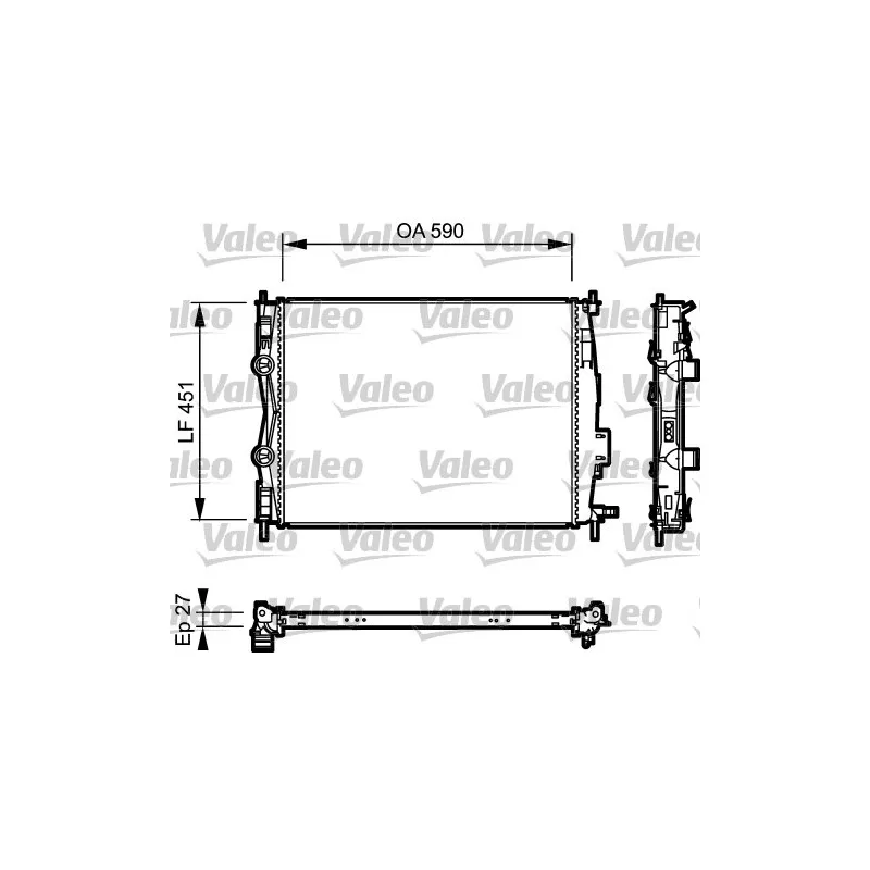 Radiateur, refroidissement du moteur VALEO 735116