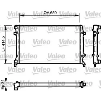 Radiateur, refroidissement du moteur VALEO 735120