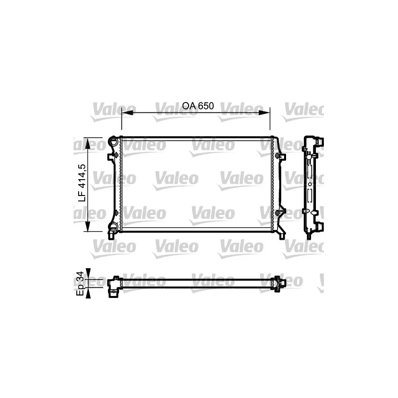 Radiateur, refroidissement du moteur VALEO 735120