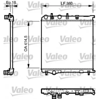 Radiateur, refroidissement du moteur VALEO 735125
