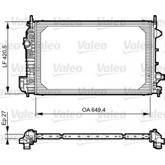 Radiateur, refroidissement du moteur VALEO 735129