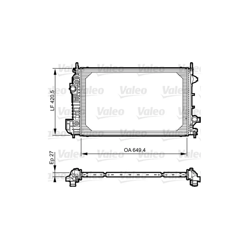 Radiateur, refroidissement du moteur VALEO 735129