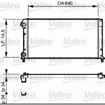 Radiateur, refroidissement du moteur VALEO 735171