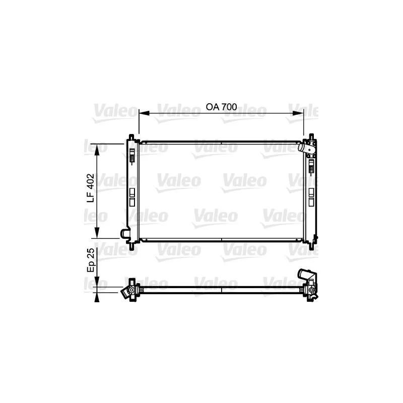 Radiateur, refroidissement du moteur VALEO 735200