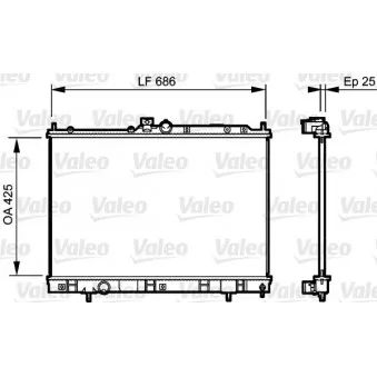 Radiateur, refroidissement du moteur VALEO 735203