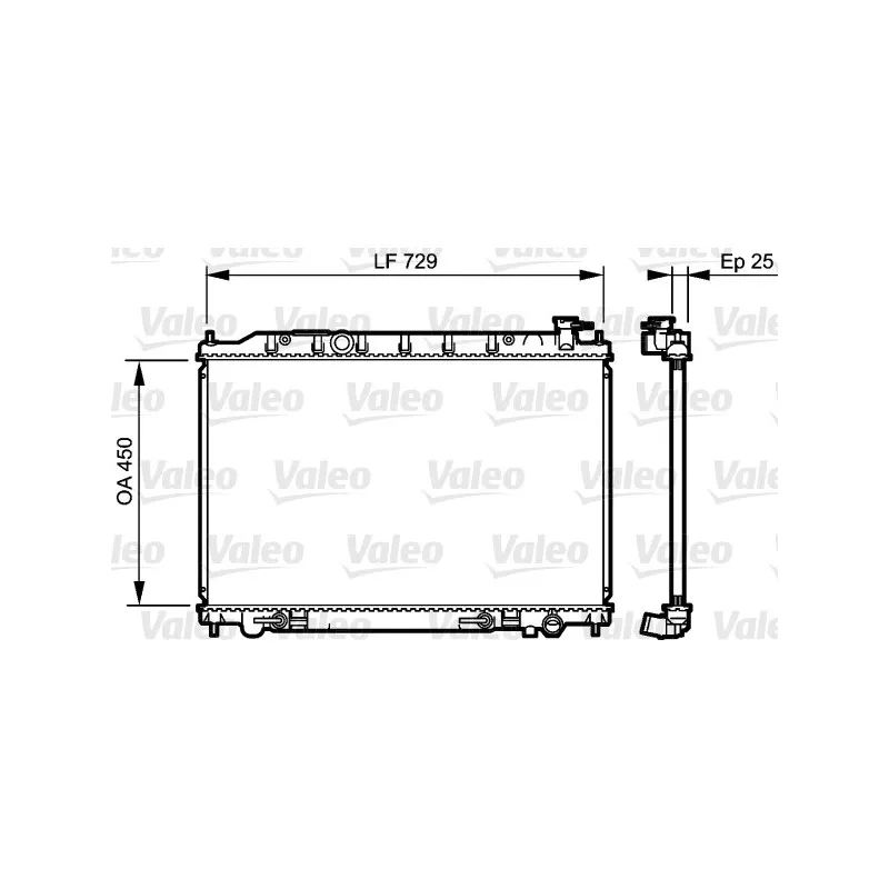 Radiateur, refroidissement du moteur VALEO 735204