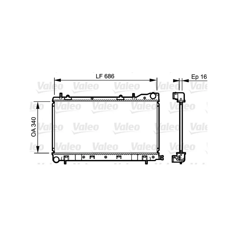 Radiateur, refroidissement du moteur VALEO 735208