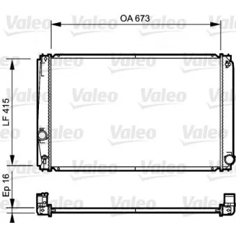 Radiateur, refroidissement du moteur VALEO 735215