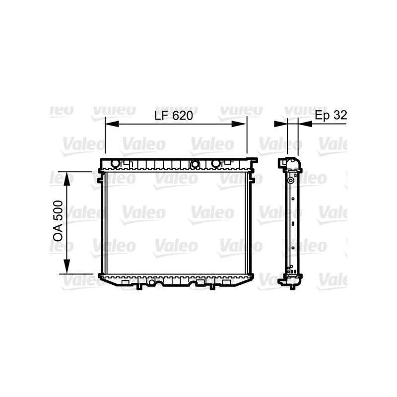 Radiateur, refroidissement du moteur VALEO 735229