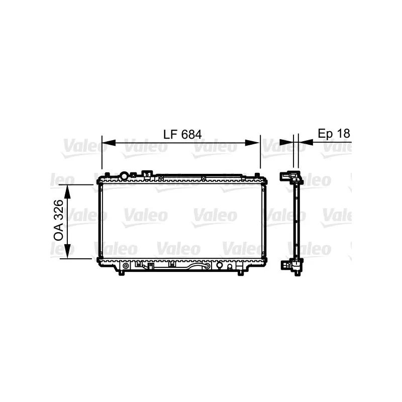Radiateur, refroidissement du moteur VALEO 735236