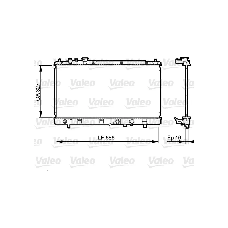 Radiateur, refroidissement du moteur VALEO 735240