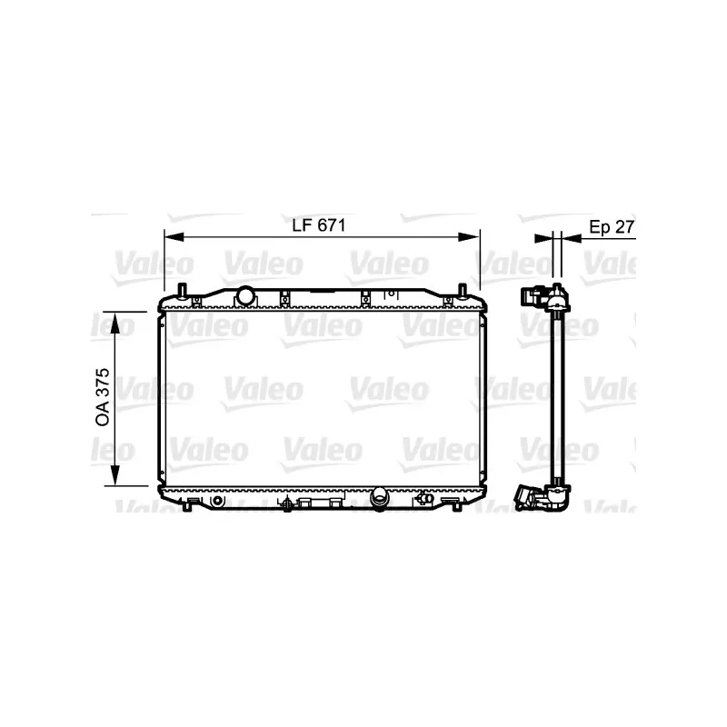 Radiateur, refroidissement du moteur VALEO 735242
