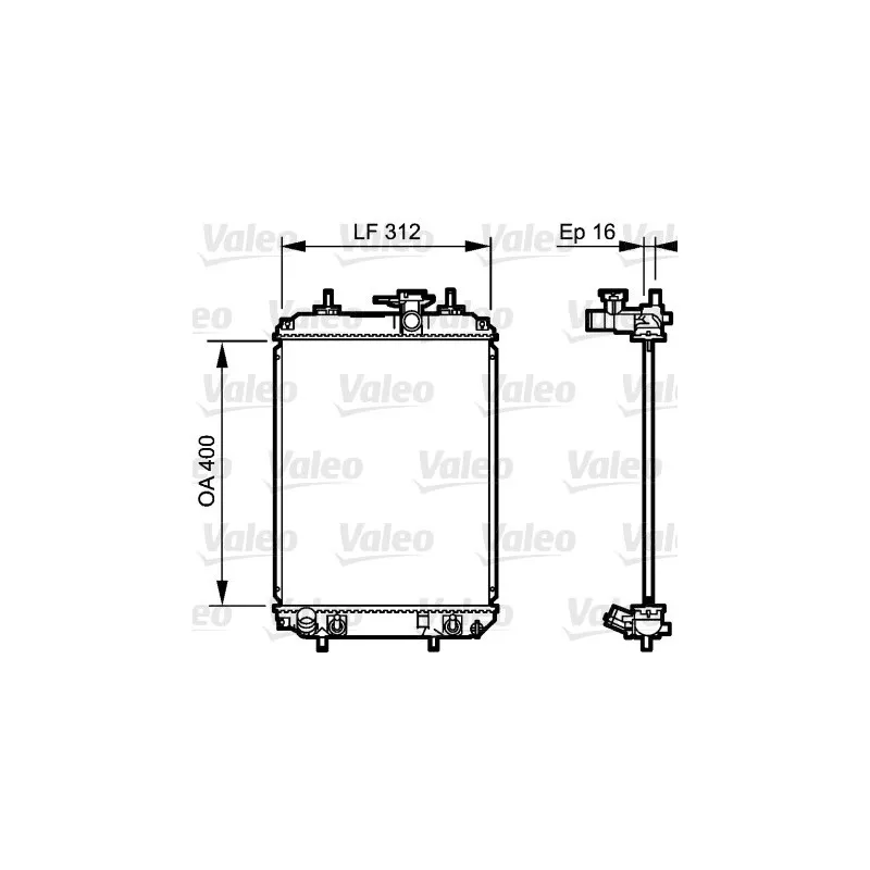 Radiateur, refroidissement du moteur VALEO 735259