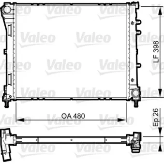 Radiateur, refroidissement du moteur VALEO 735273