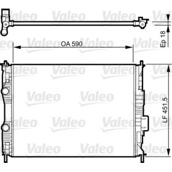 Radiateur, refroidissement du moteur VALEO 735281