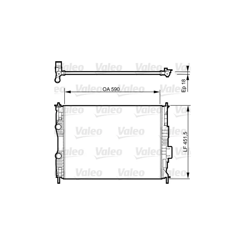 Radiateur, refroidissement du moteur VALEO 735282