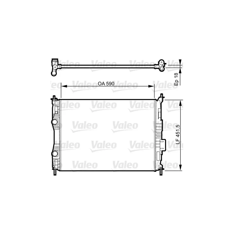 Radiateur, refroidissement du moteur VALEO 735283
