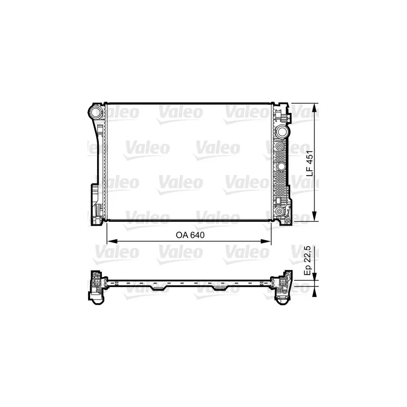 Radiateur, refroidissement du moteur VALEO 735285
