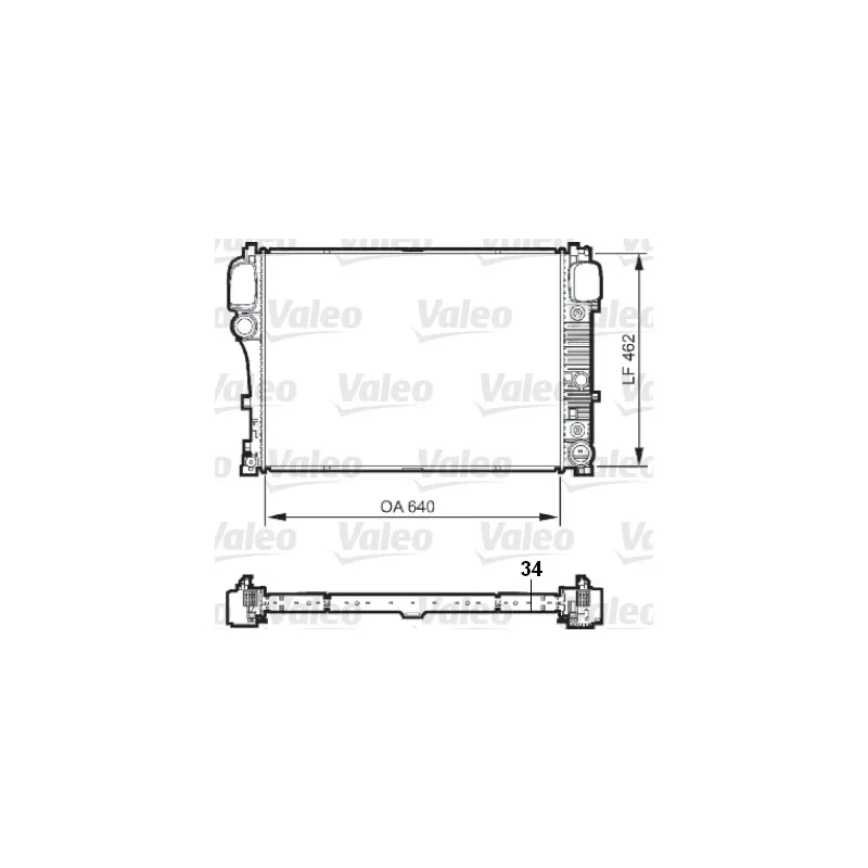 Radiateur, refroidissement du moteur VALEO 735298