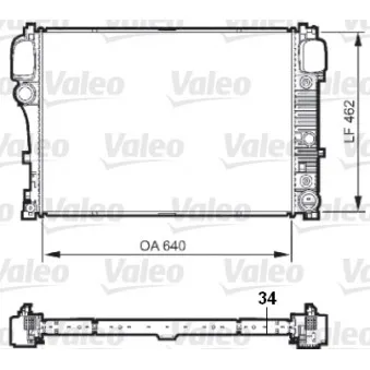 Radiateur, refroidissement du moteur VALEO 735299