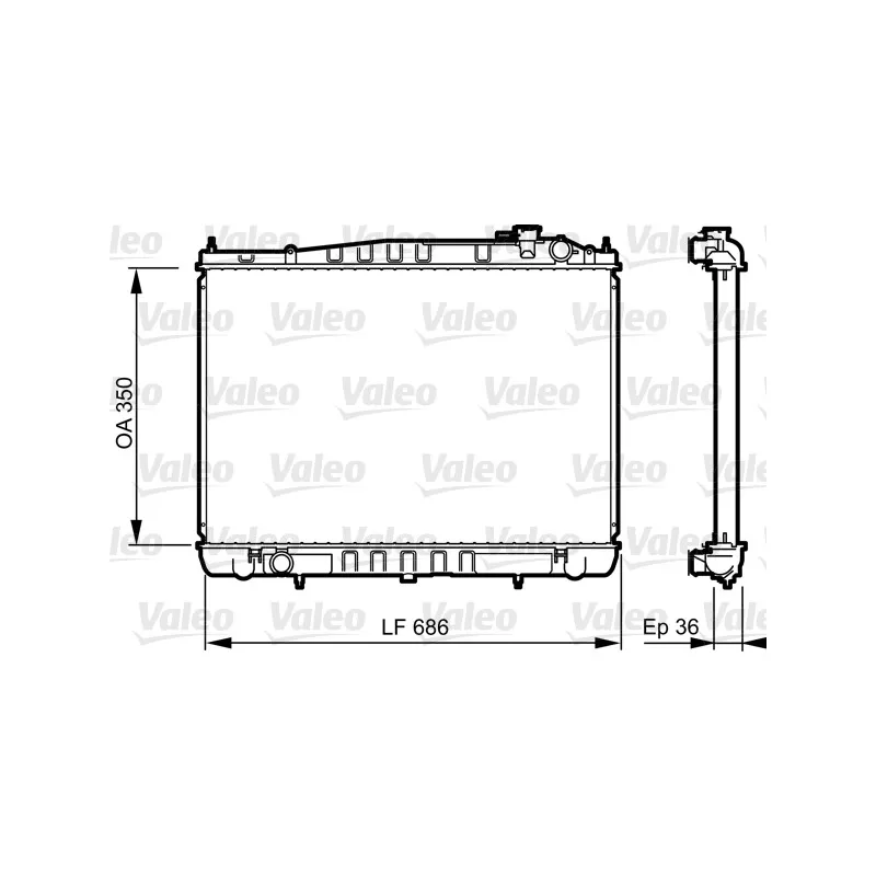 Radiateur, refroidissement du moteur VALEO 735350