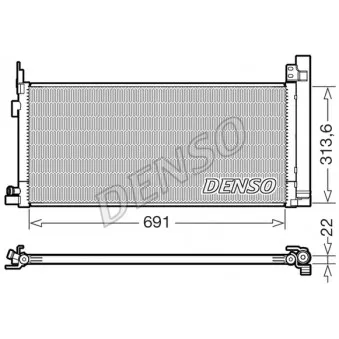 Condenseur, climatisation DENSO DCN50124