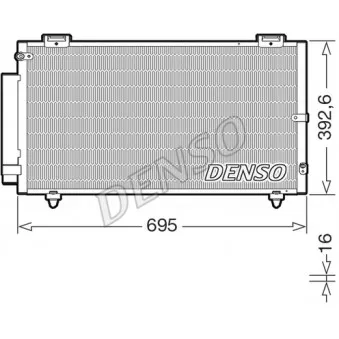 Condenseur, climatisation DENSO DCN50130