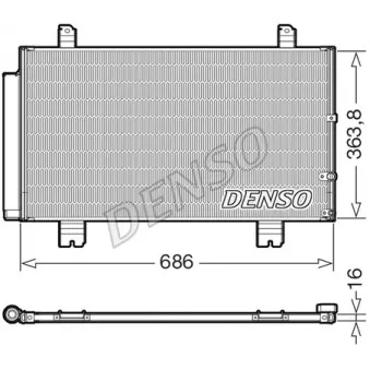 Condenseur, climatisation DENSO DCN51016