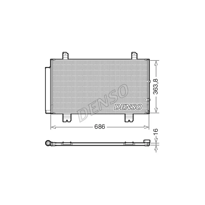 Condenseur, climatisation DENSO DCN51016