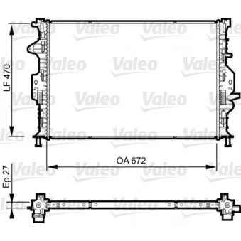 Radiateur, refroidissement du moteur VALEO 735376