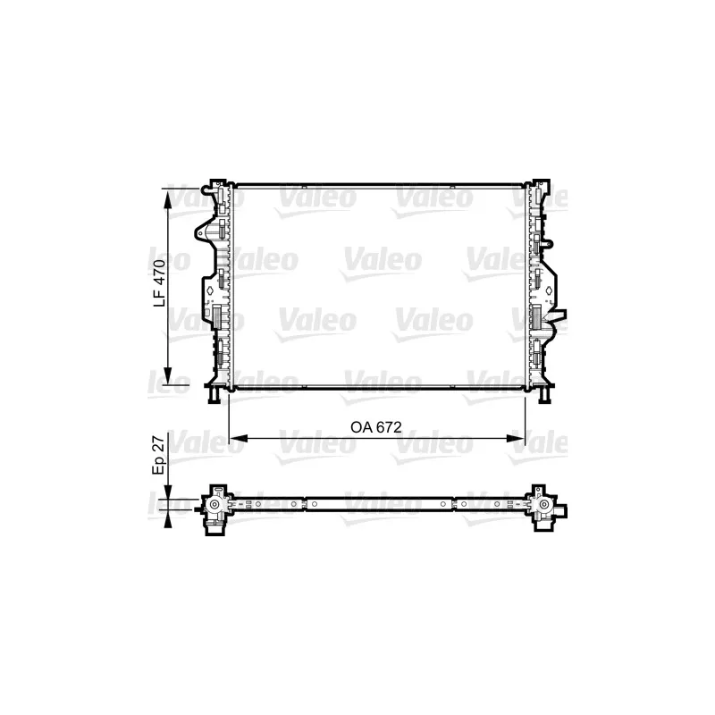 Radiateur, refroidissement du moteur VALEO 735376