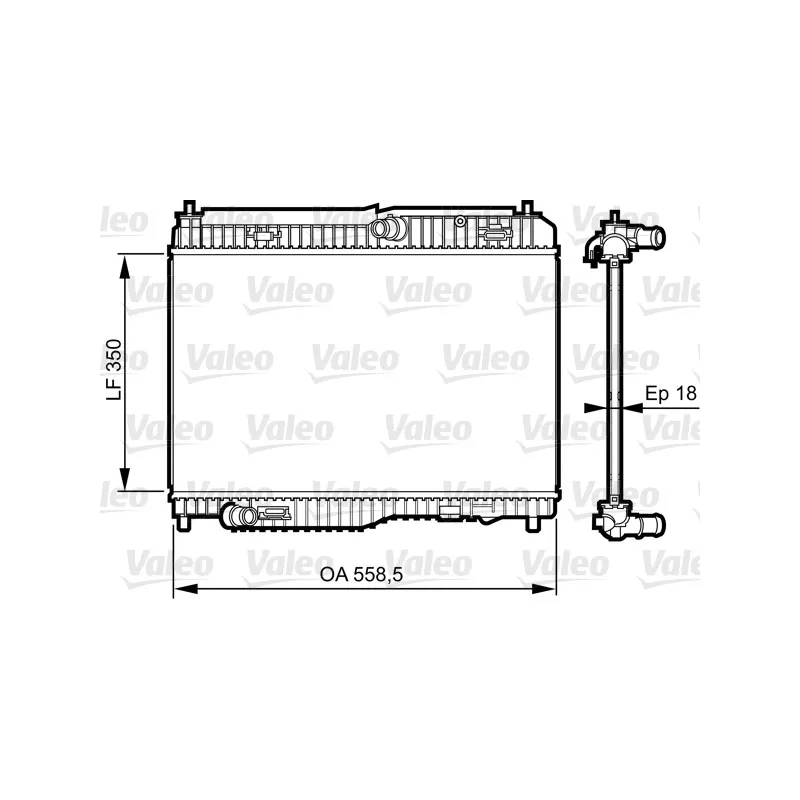 Radiateur, refroidissement du moteur VALEO 735378