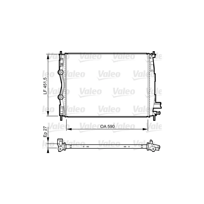 Radiateur, refroidissement du moteur VALEO 735381
