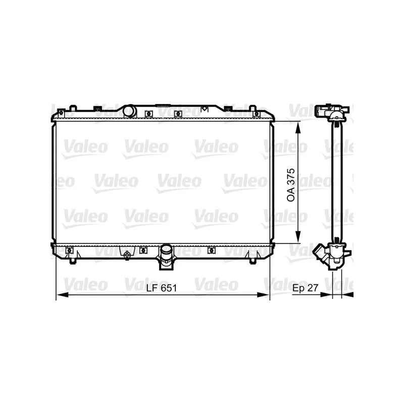 Radiateur, refroidissement du moteur VALEO 735400