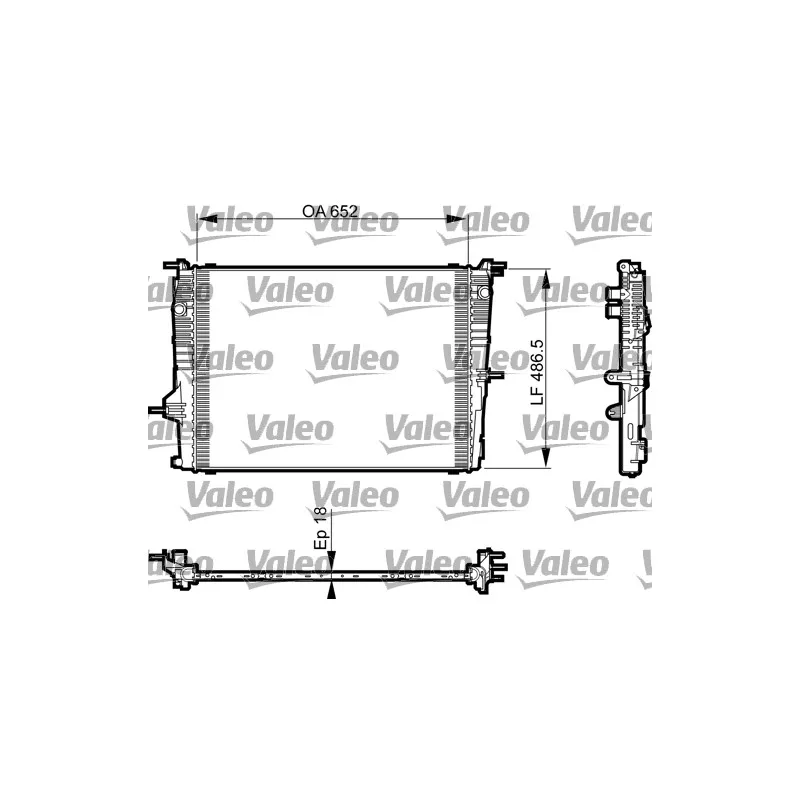 Radiateur, refroidissement du moteur VALEO 735463