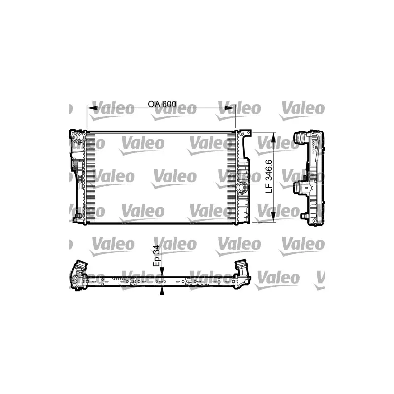 Radiateur, refroidissement du moteur VALEO 735464