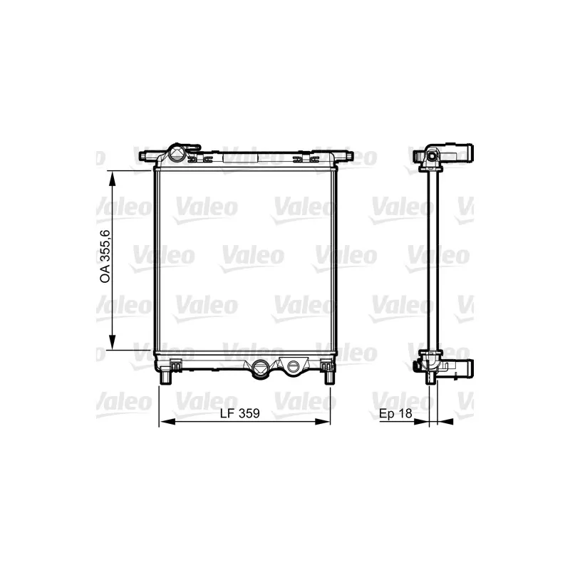 Radiateur, refroidissement du moteur VALEO 735469