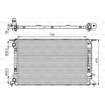 Radiateur, refroidissement du moteur VALEO 735471