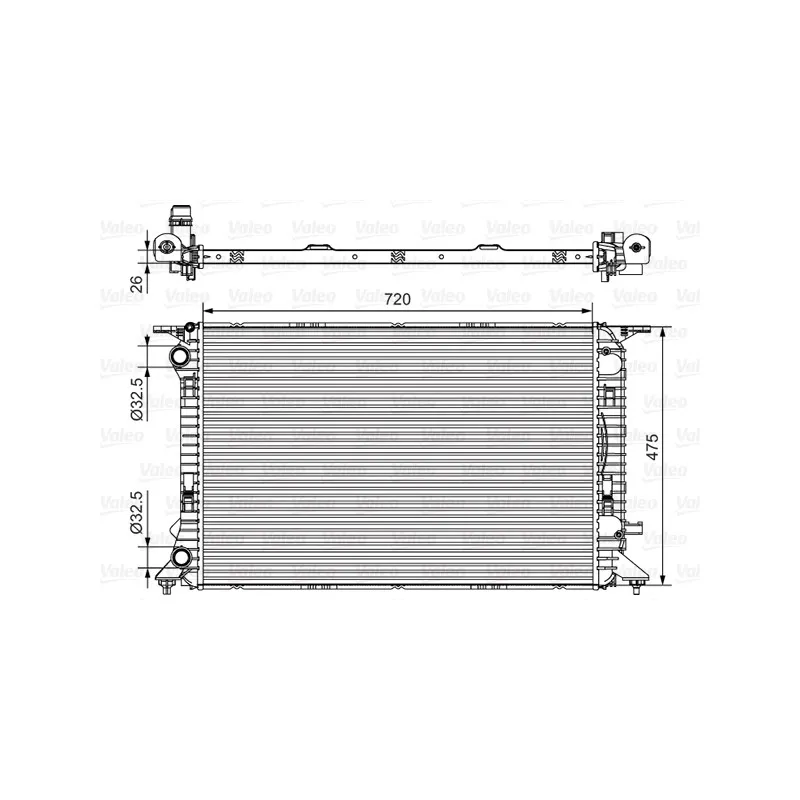 Radiateur, refroidissement du moteur VALEO 735471
